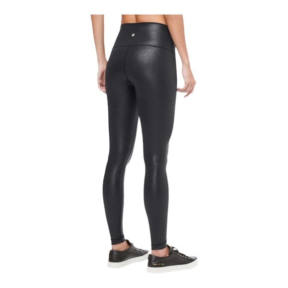 Lululemon Wunder Under High-Rise Full Length Black Shine Leggings EUC Size 2 - Picture 1 of 4